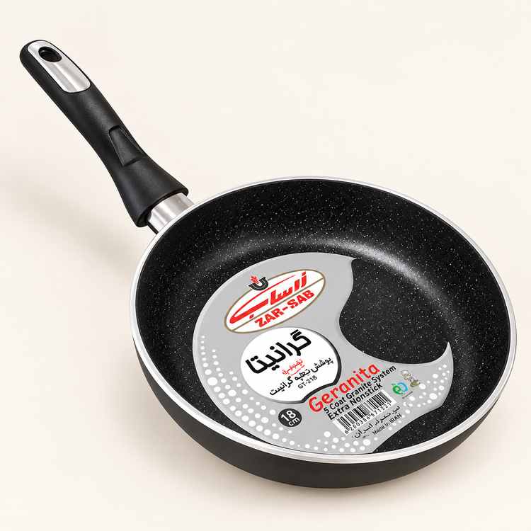 ماهیتابه گرانیتی زرساب مدل GT-218 سایز 18